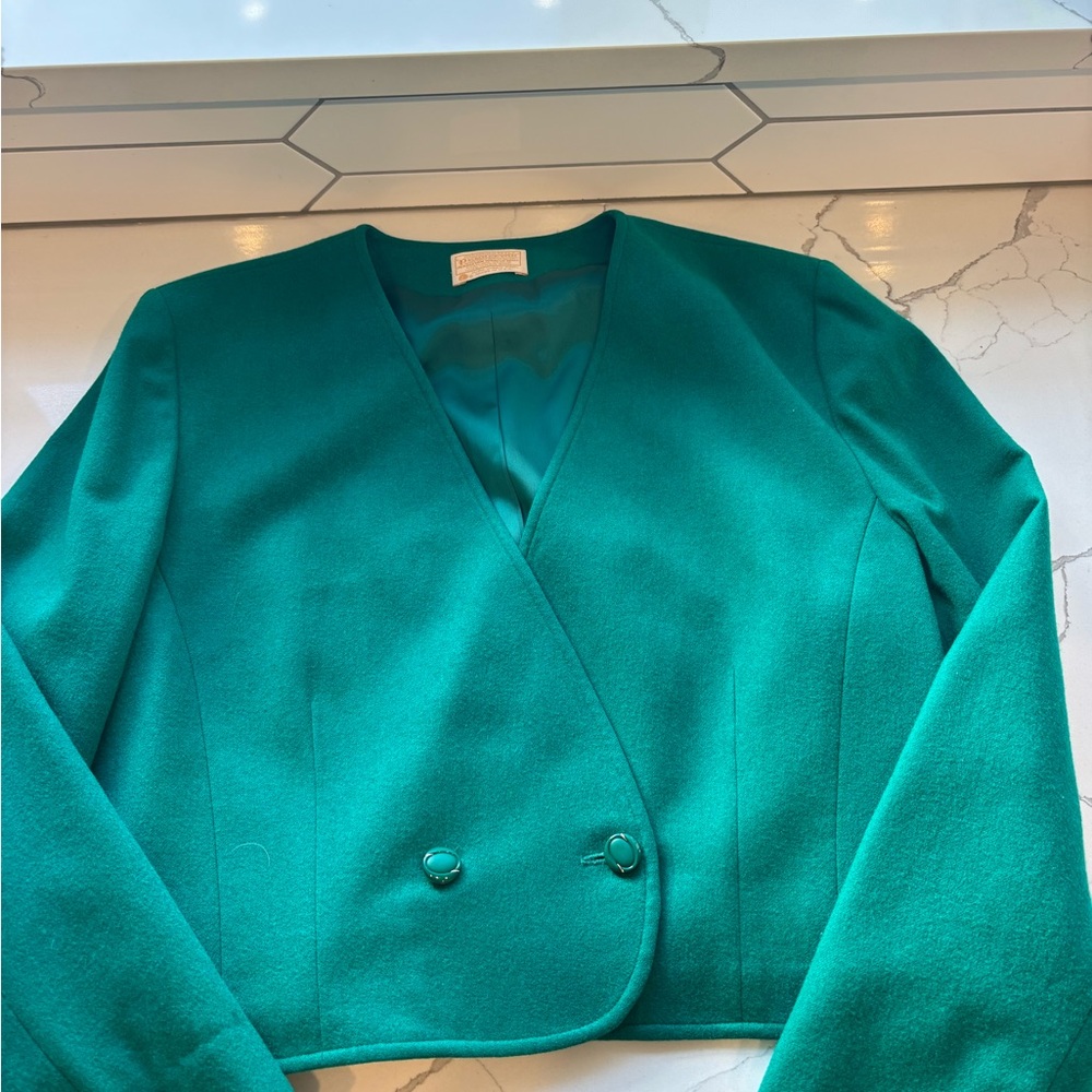 Vintage Pendleton Women's Green Blazer